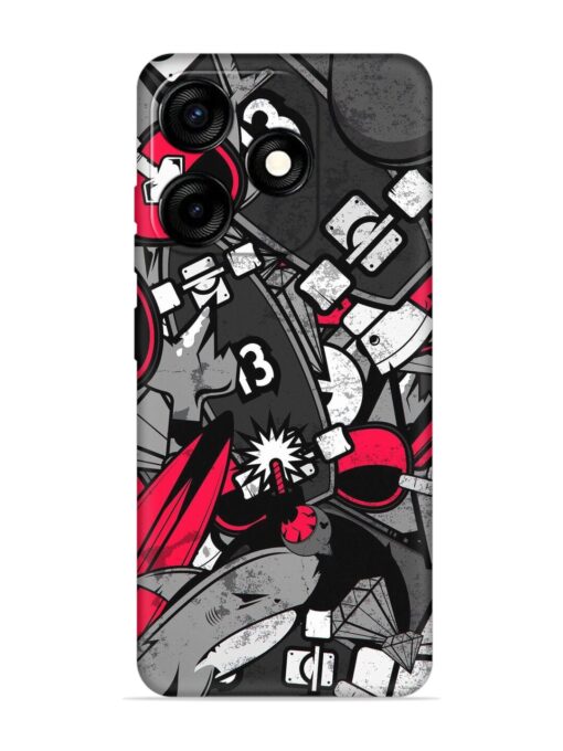 Fictional Doodle Embossed Soft Silicone Case for Tecno Spark 10C Zapvi