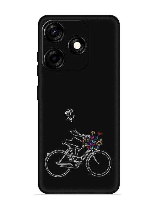 Minimalist Cycle Art Embossed Soft Silicone Case for Tecno Spark 10C Zapvi