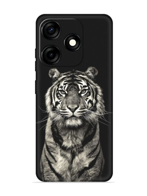 Tiger Art Embossed Soft Silicone Case for Tecno Spark 10C Zapvi