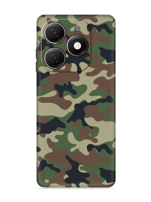 Army Military Camouflage Dark Green Embossed Soft Silicone Case for Tecno Spark 20 Zapvi