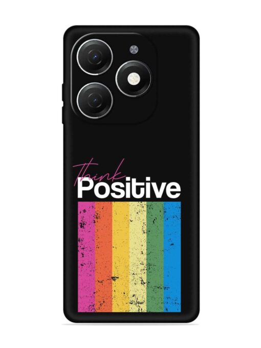 Think Positive Typography Embossed Soft Silicone Case for Tecno Spark 20 Zapvi