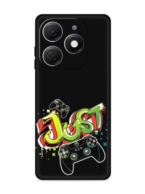 Graffiti Gamepad Illustration Embossed Soft Silicone Case for Tecno Spark 20