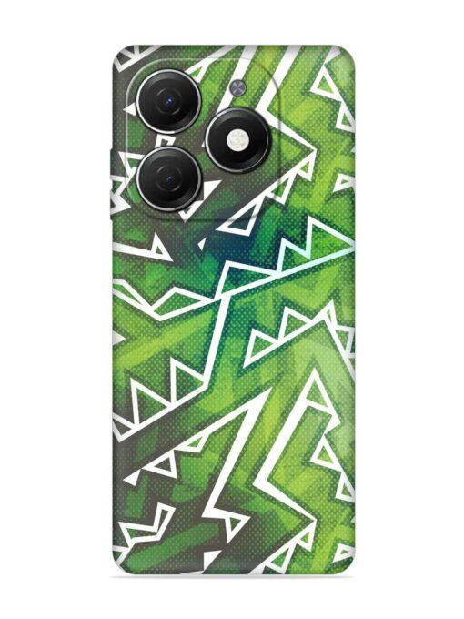 Green Graffiti Seamless Embossed Soft Silicone Case for Tecno Spark 20