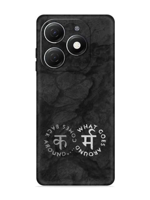 Karma Hindi Word Embossed Soft Silicone Case for Tecno Spark 20