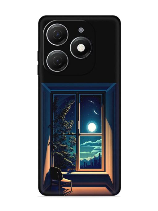 Night View At Window Embossed Soft Silicone Case for Tecno Spark 20