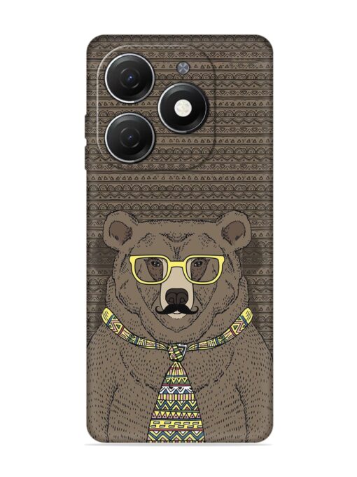 Grizzly Bear Embossed Soft Silicone Case for Tecno Spark 20