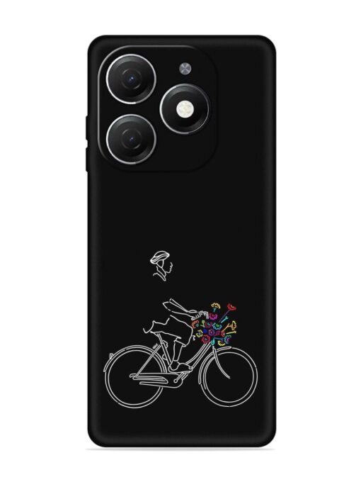 Minimalist Cycle Art Embossed Soft Silicone Case for Tecno Spark 20