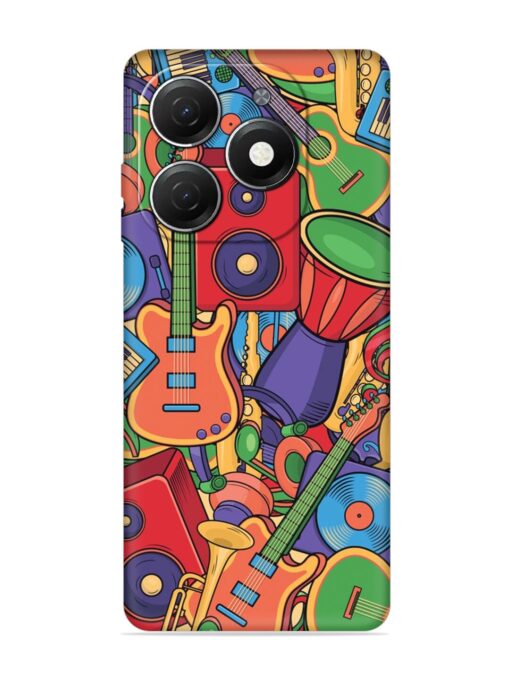 Colorful Music Art Embossed Soft Silicone Case for Tecno Spark 20