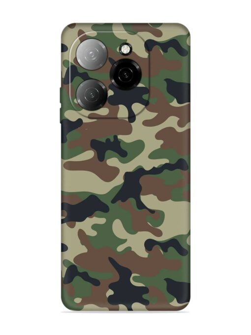 Army Military Camouflage Dark Green Embossed Soft Silicone Case for Tecno Spark 20 Pro (5G) Zapvi