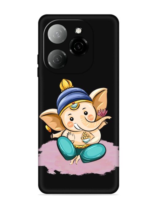 Bal Ganesh Vector Art Embossed Soft Silicone Case for Tecno Spark 20 Pro (5G) Zapvi