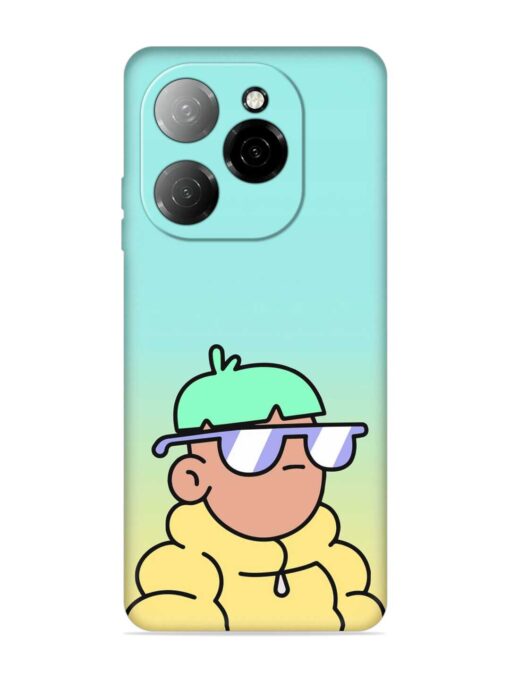 Doodles Cool Character Embossed Soft Silicone Case for Tecno Spark 20 Pro (5G) Zapvi