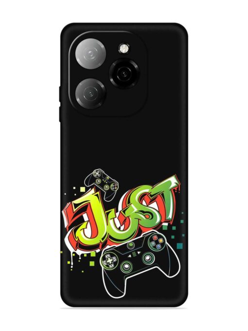 Graffiti Gamepad Illustration Embossed Soft Silicone Case for Tecno Spark 20 Pro (5G) Zapvi