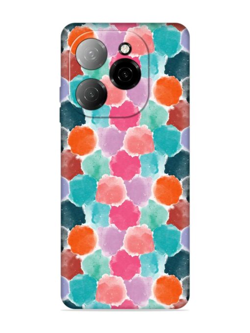 Colorful Seamless Pattern Embossed Soft Silicone Case for Tecno Spark 20 Pro (5G)