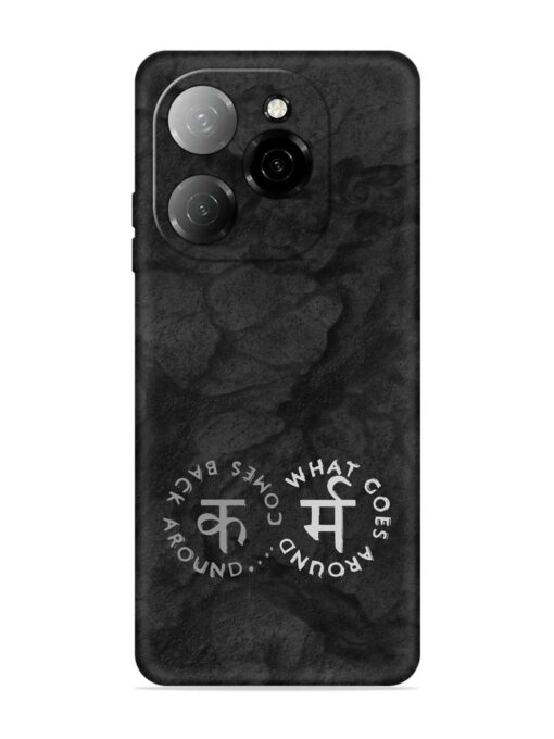 Karma Hindi Word Embossed Soft Silicone Case for Tecno Spark 20 Pro (5G) Zapvi