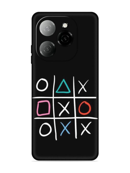 Super Neon Tic-Tac-Toe Embossed Soft Silicone Case for Tecno Spark 20 Pro (5G) Zapvi