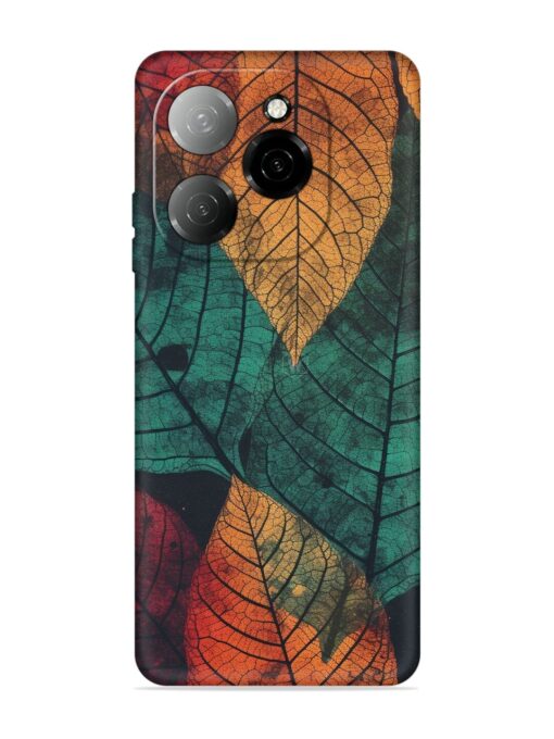 Leaves Artwork Embossed Soft Silicone Case for Tecno Spark 20 Pro (5G)