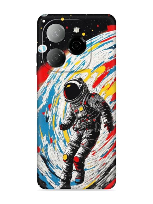 Astronaut Art Embossed Soft Silicone Case for Tecno Spark 20 Pro (5G) Zapvi