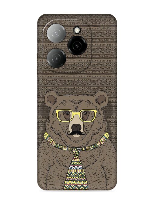 Grizzly Bear Embossed Soft Silicone Case for Tecno Spark 20 Pro (5G) Zapvi