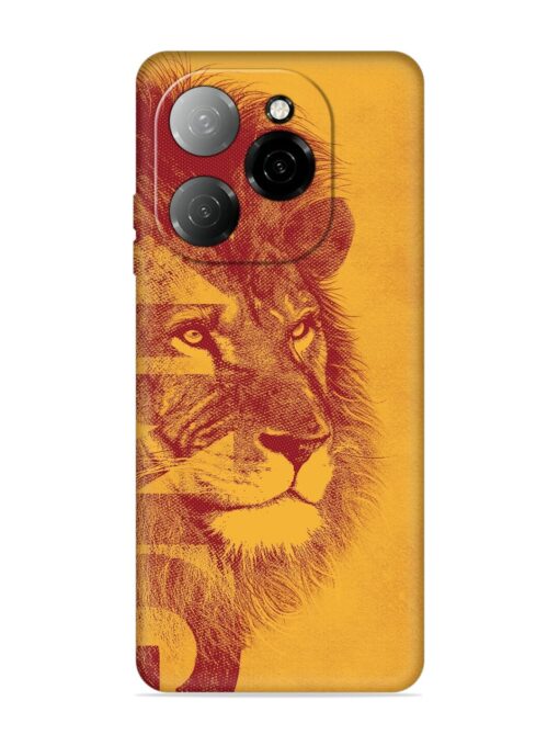 Gold Lion Crown Art Embossed Soft Silicone Case for Tecno Spark 20 Pro (5G) Zapvi