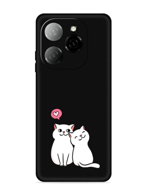 Cute Loving Cats Embossed Soft Silicone Case for Tecno Spark 20 Pro (5G) Zapvi