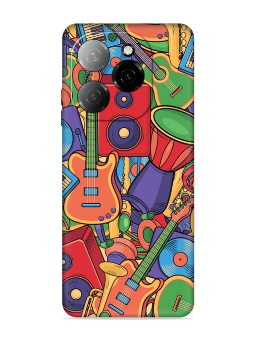 Colorful Music Art Embossed Soft Silicone Case for Tecno Spark 20 Pro (5G) Zapvi