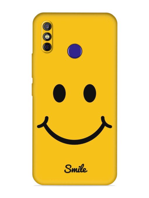 Yellow Smiley Embossed Soft Silicone Case for Tecno Spark 4