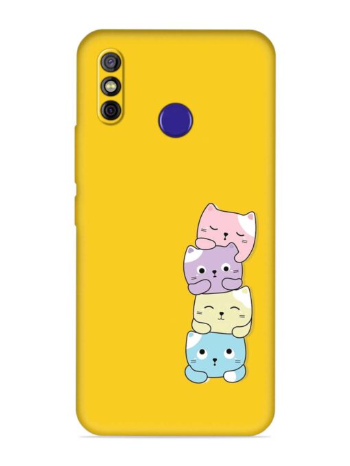 Cartoon Anime Embossed Soft Silicone Case for Tecno Spark 4 Zapvi