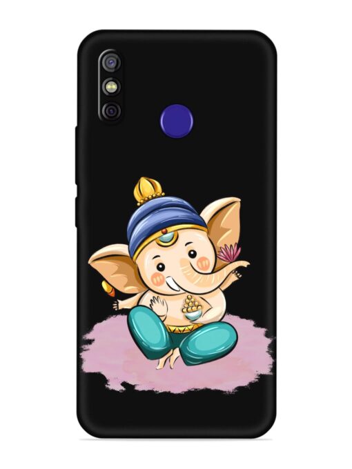 Bal Ganesh Vector Art Embossed Soft Silicone Case for Tecno Spark 4 Zapvi