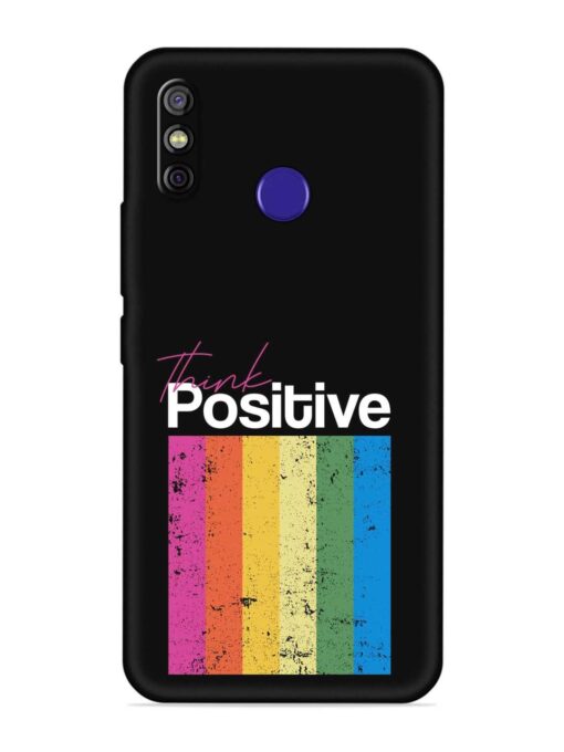 Think Positive Typography Embossed Soft Silicone Case for Tecno Spark 4