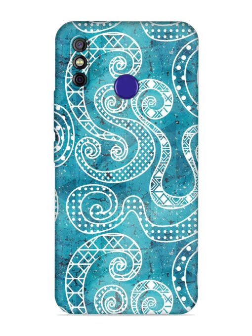 Vintage Curved Seamless Embossed Soft Silicone Case for Tecno Spark 4