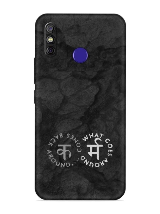 Karma Hindi Word Embossed Soft Silicone Case for Tecno Spark 4 Zapvi