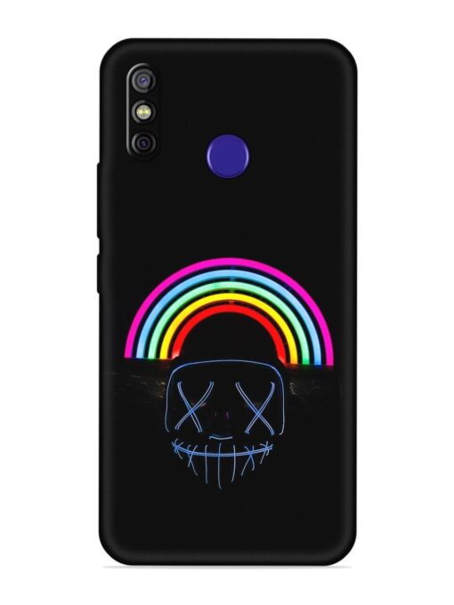 Mask Rainbow Embossed Soft Silicone Case for Tecno Spark 4