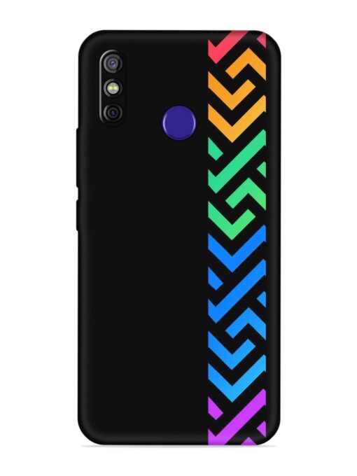 Colorshape Stripes Embossed Soft Silicone Case for Tecno Spark 4