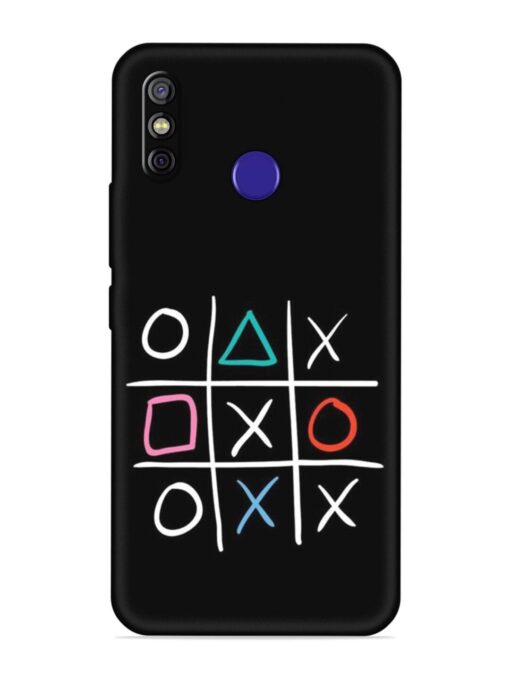 Super Neon Tic-Tac-Toe Embossed Soft Silicone Case for Tecno Spark 4 Zapvi