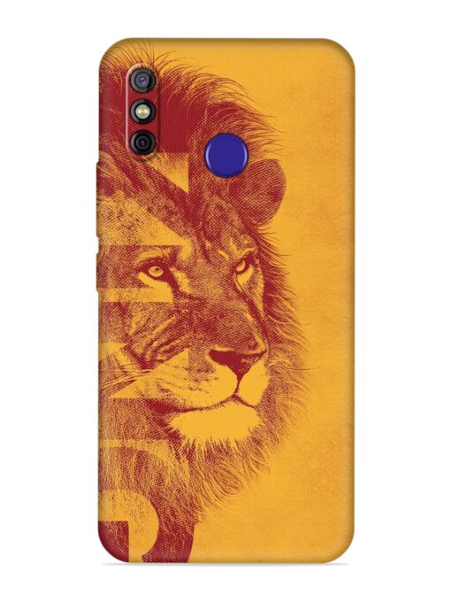 Gold Lion Crown Art Embossed Soft Silicone Case for Tecno Spark 4