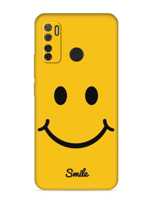 Yellow Smiley Embossed Soft Silicone Case for Tecno Spark 5 Zapvi