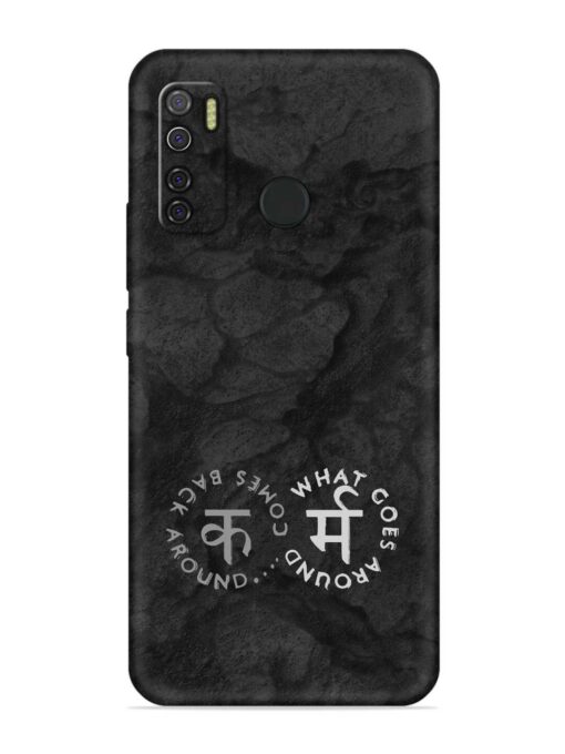 Karma Hindi Word Embossed Soft Silicone Case for Tecno Spark 5