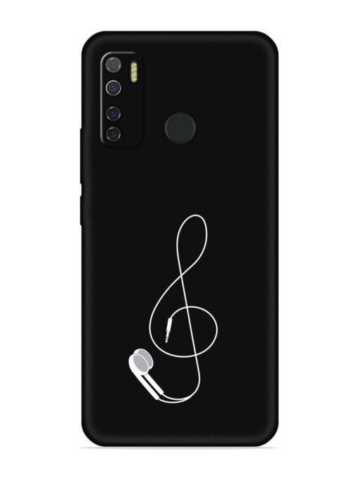 Music Earphone Vector Embossed Soft Silicone Case for Tecno Spark 5