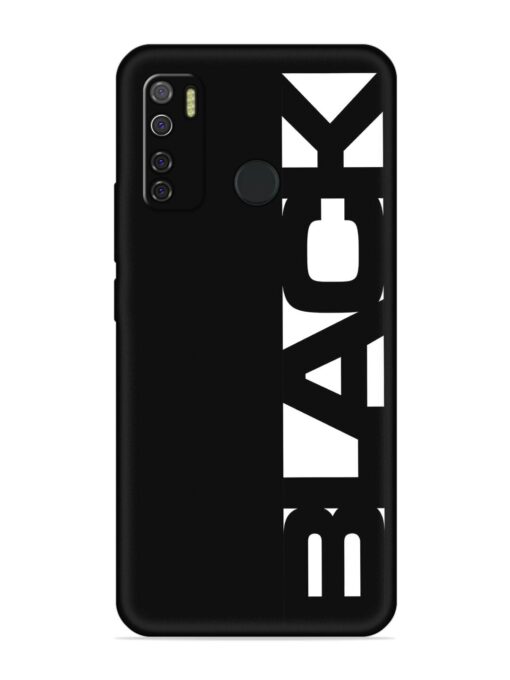 Black Typo Embossed Soft Silicone Case for Tecno Spark 5