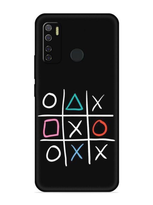 Super Neon Tic-Tac-Toe Embossed Soft Silicone Case for Tecno Spark 5