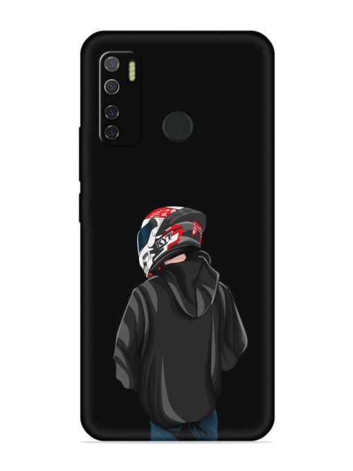 Motorcycle Rider Embossed Soft Silicone Case for Tecno Spark 5