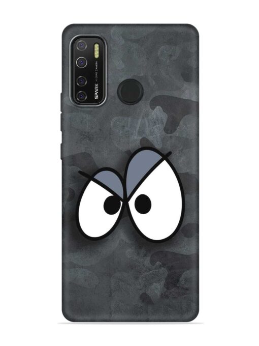 Big Eyes Night Mode Embossed Soft Silicone Case for Tecno Spark 5 Pro