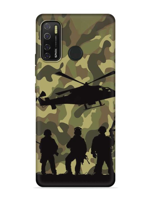 Army Heros Embossed Soft Silicone Case for Tecno Spark 5 Pro Zapvi