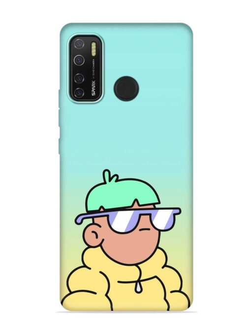 Doodles Cool Character Embossed Soft Silicone Case for Tecno Spark 5 Pro Zapvi