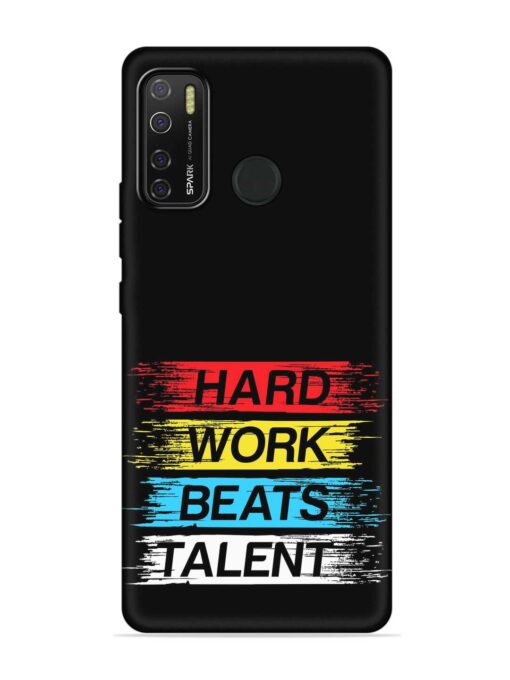 Hard Work Beats Embossed Soft Silicone Case for Tecno Spark 5 Pro Zapvi