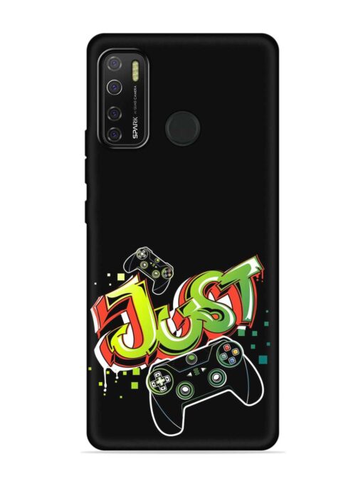 Graffiti Gamepad Illustration Embossed Soft Silicone Case for Tecno Spark 5 Pro