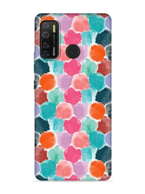 Colorful Seamless Pattern Embossed Soft Silicone Case for Tecno Spark 5 Pro