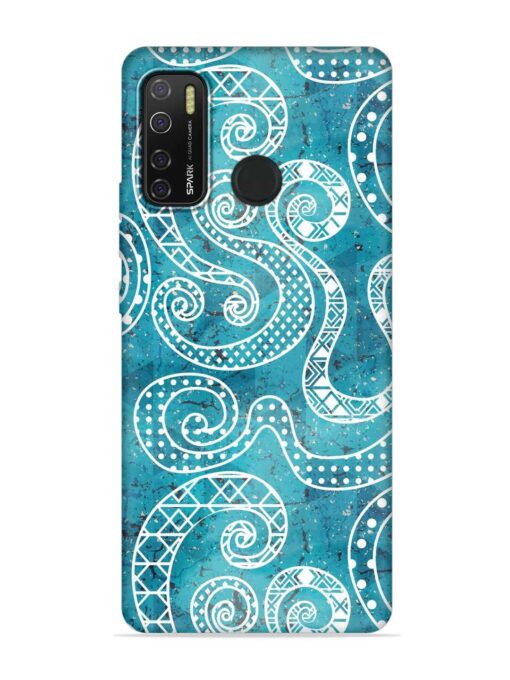 Vintage Curved Seamless Embossed Soft Silicone Case for Tecno Spark 5 Pro