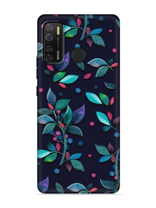 Decorative Watercolor Flower Embossed Soft Silicone Case for Tecno Spark 5 Pro Zapvi