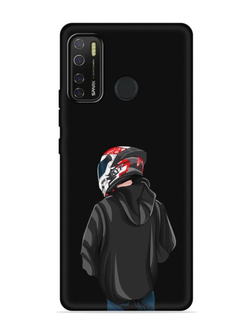 Motorcycle Rider Embossed Soft Silicone Case for Tecno Spark 5 Pro